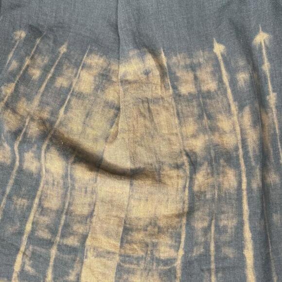 FREE PEOPLE Tie Shoulder Oversized Boho Dress Olive Tie Dye Size Small - Picture 7 of 9